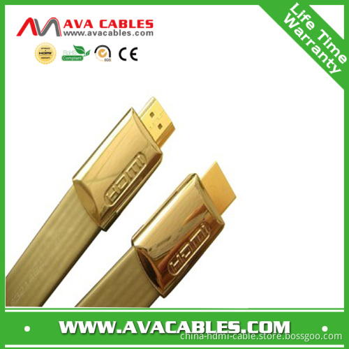 High Quality Flat Metal Plug HDMI Cable